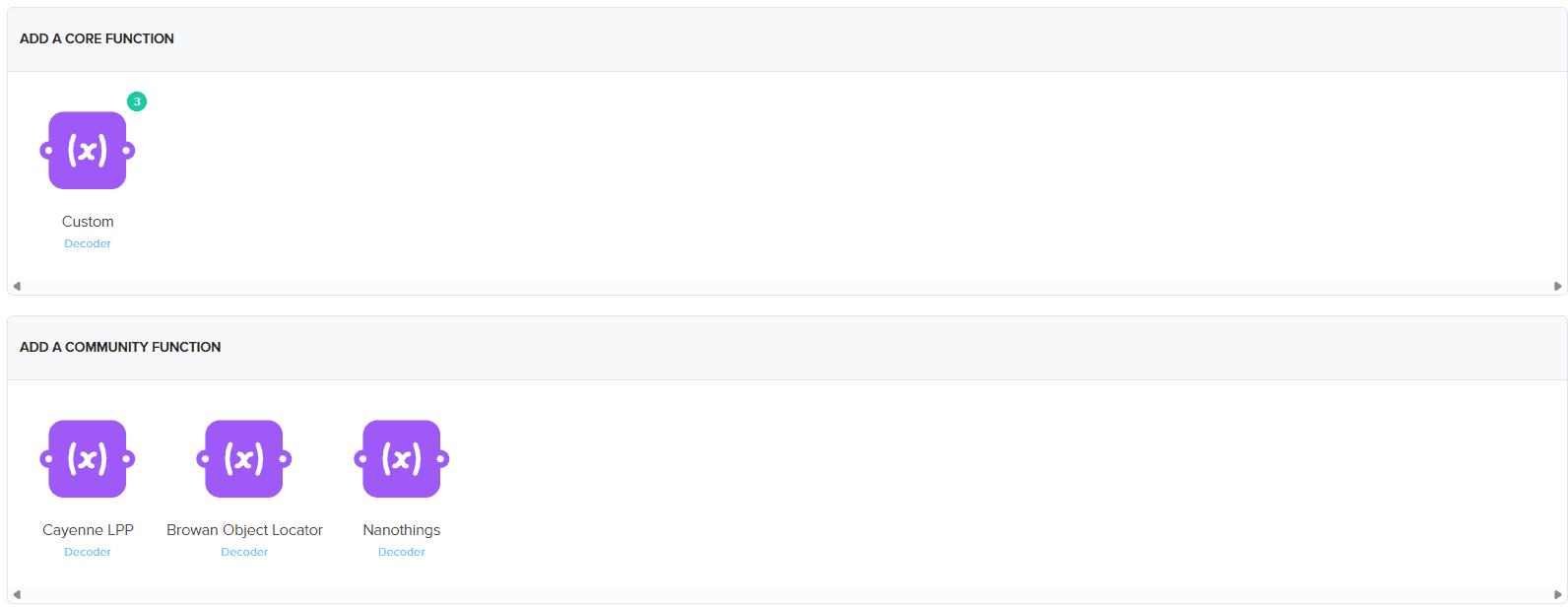 Function Type Selection
