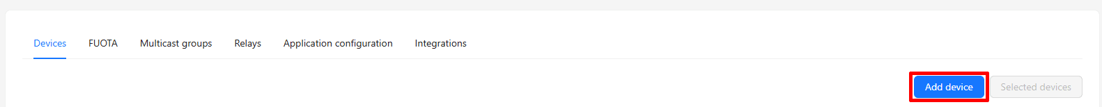 Application Add Device Button